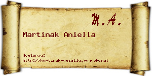 Martinak Aniella névjegykártya